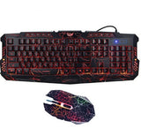 J10 colorful luminous gaming mouse keyboard Russian keyboard