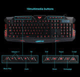 J10 colorful luminous gaming mouse keyboard Russian keyboard